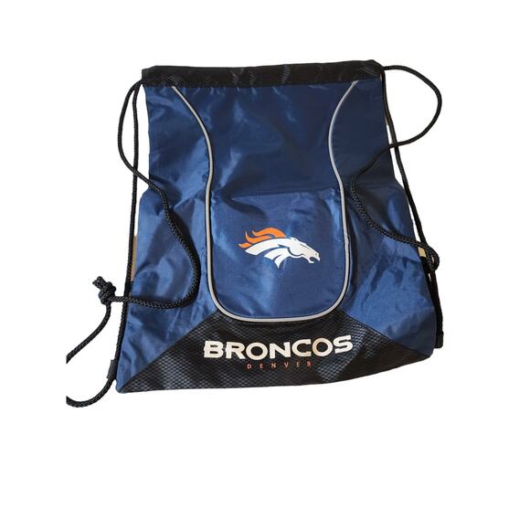 NFL DENVER BRONCOS  Nylon Small Drawstring Pack - Picture 1 of 6